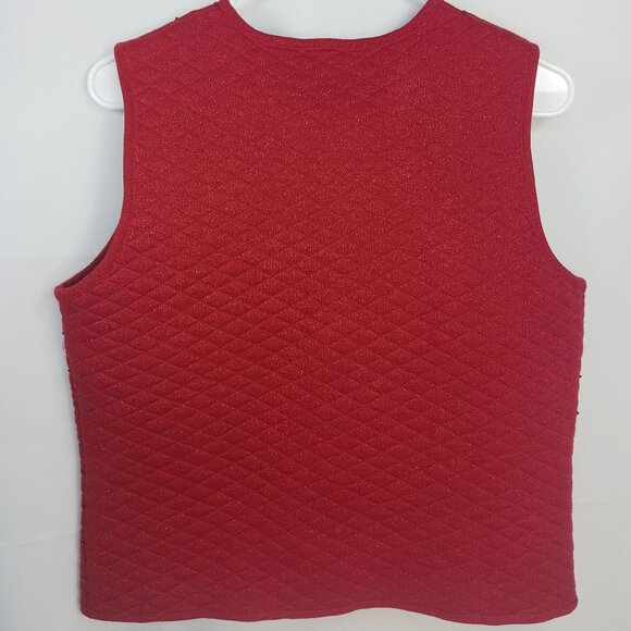 Marisa Christina Red Holiday Vest Size S - Picture 2 of 5